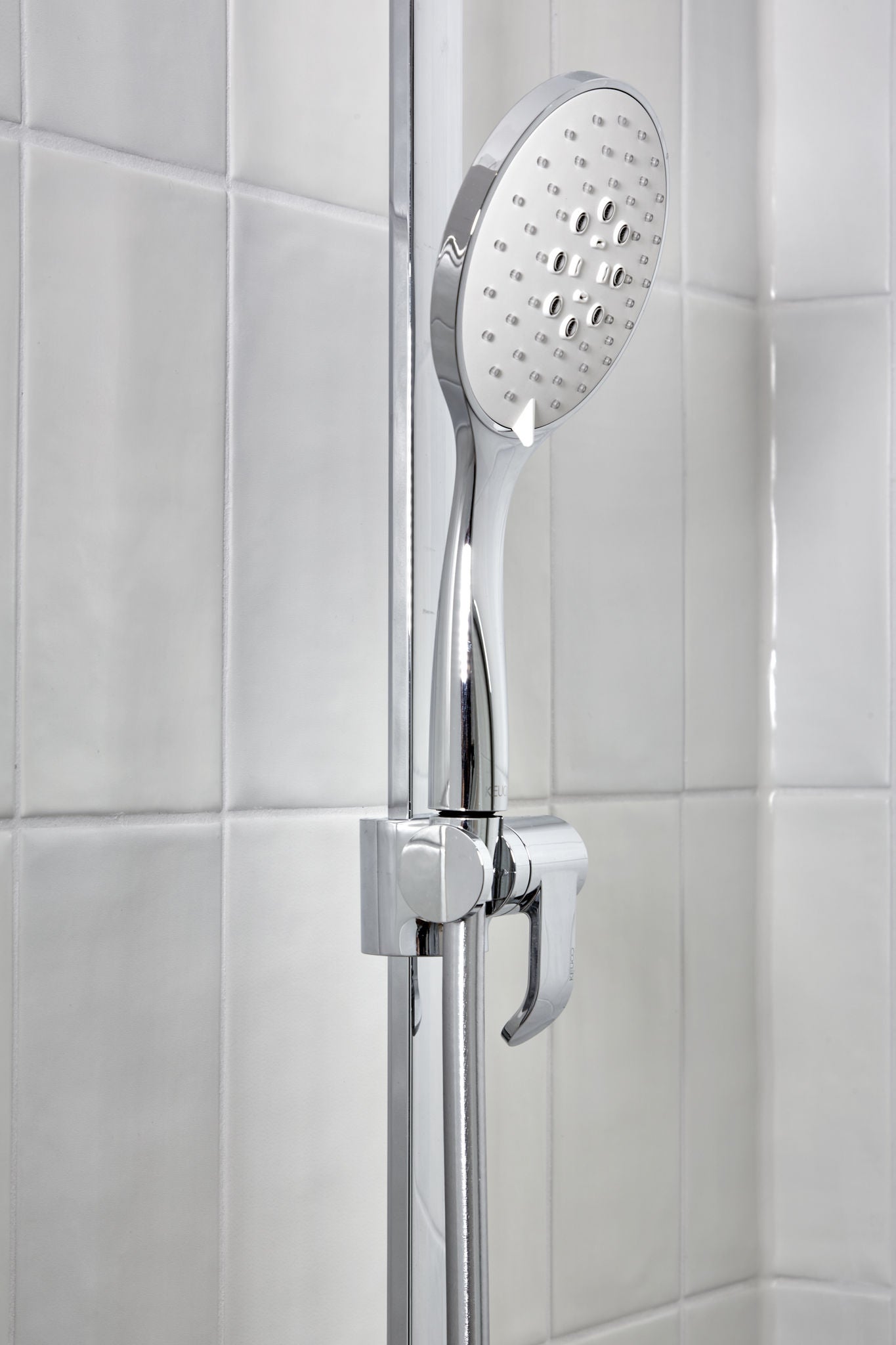 Hand shower on shower rod in private house in Herrsching