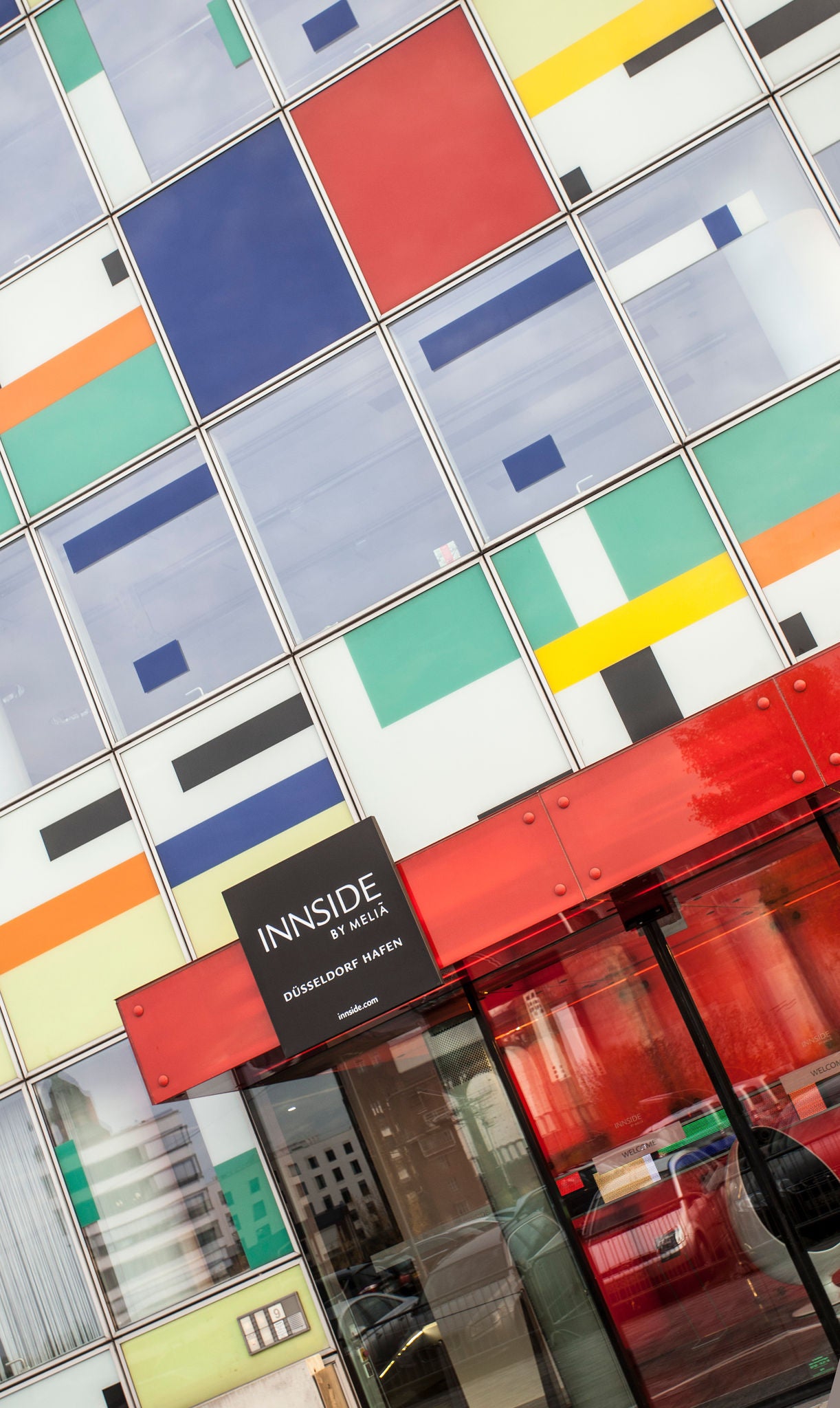 Facade inside Melia Hotel in Düsseldorf