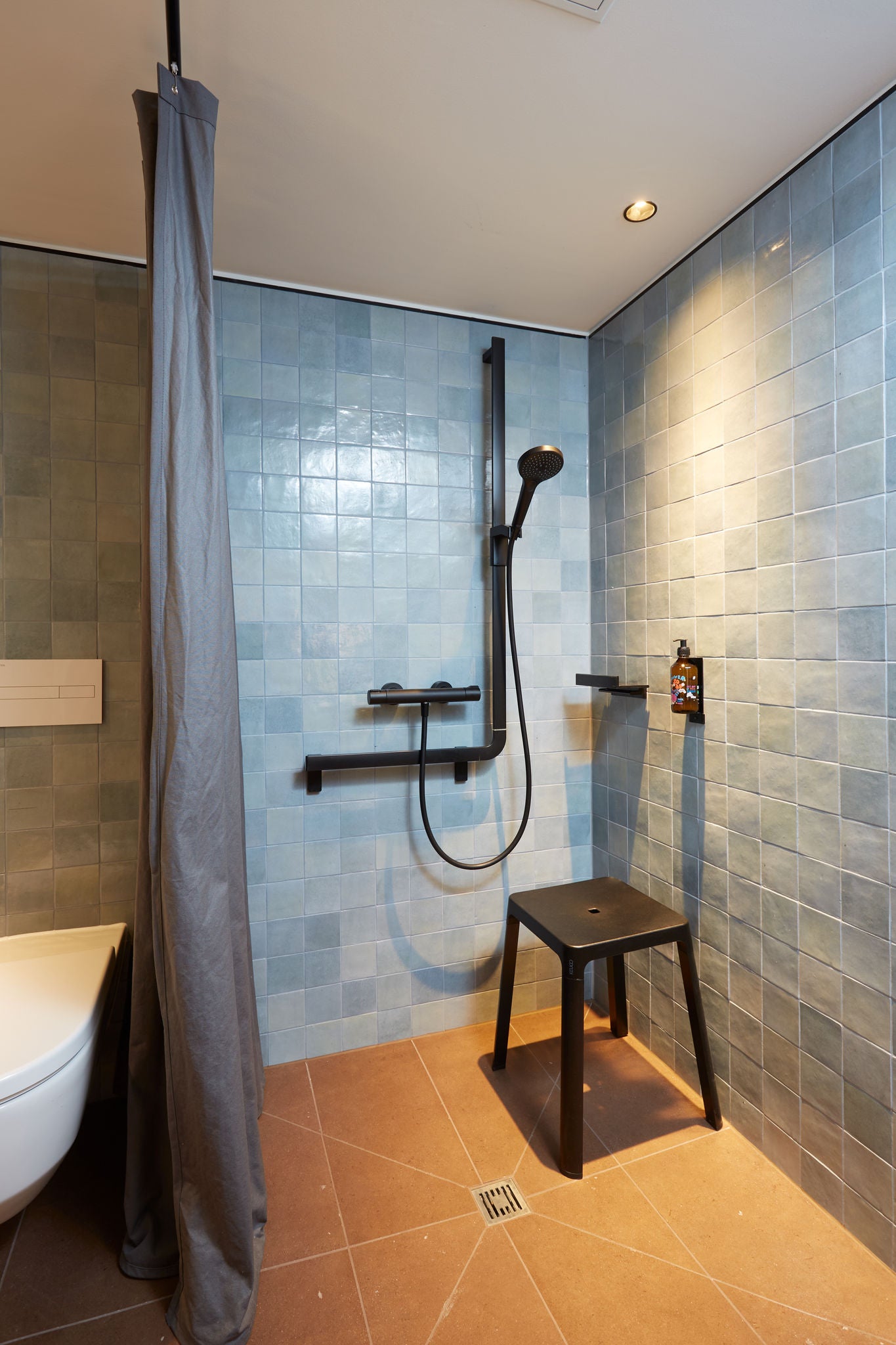 WC and shower in the Villa Viva Hamburg AXESS in matt black