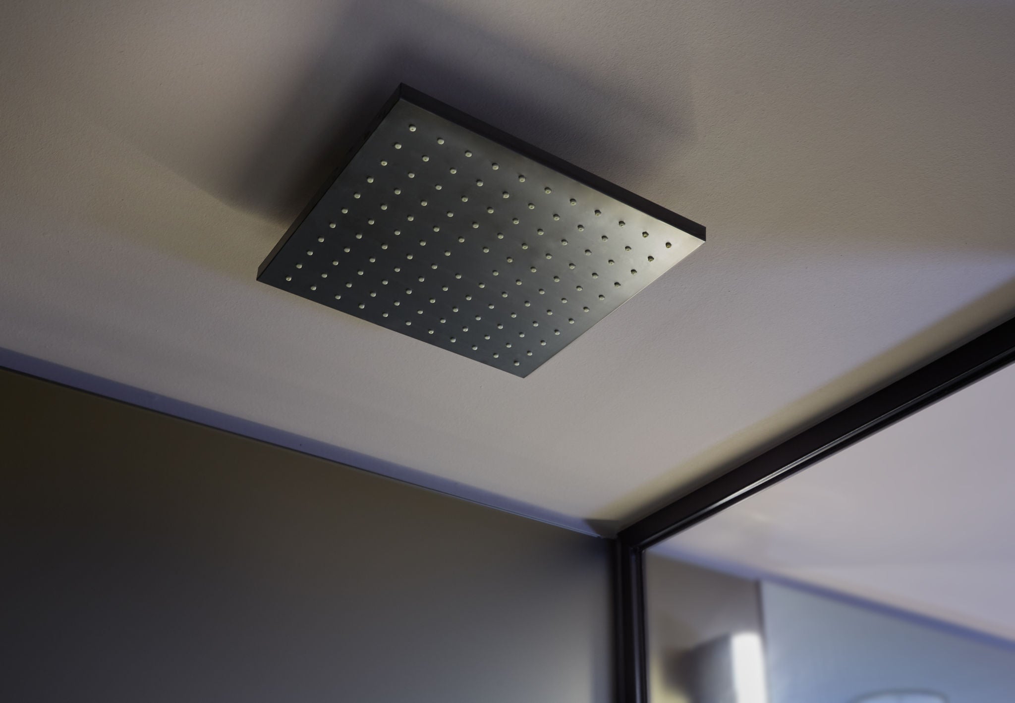 Black brushed shower head at Le Meridien Hamburg