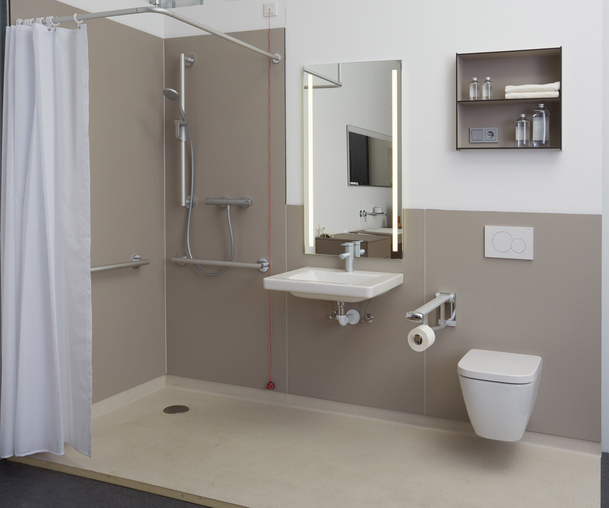 Fertiggestelltes systemisches Bad im Bereich Healthcare