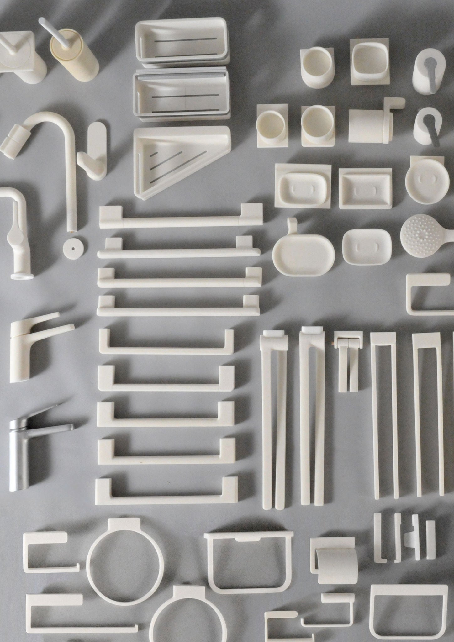 MOLL predecessor models in white from above