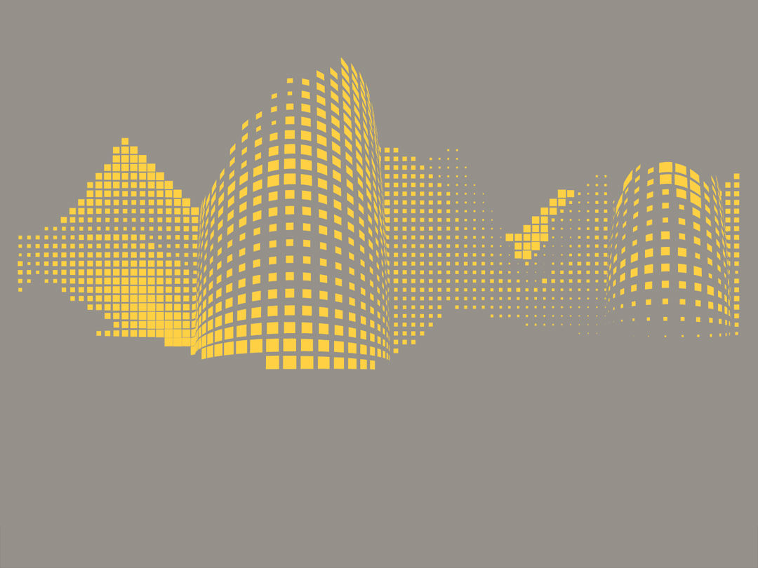 Gelbe Bildmarke Senior Living Logo auf braunem Grund